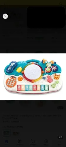 Brinquedo Teclado E Piano Musical Bebê Com Luz E Som