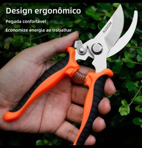 Tesoura Poda AUXOM Super Afiada - Jardinagem Profissional Tesoura de Poda