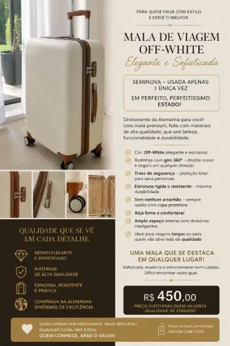 MALA DE VIAGEM OFF-WHITE