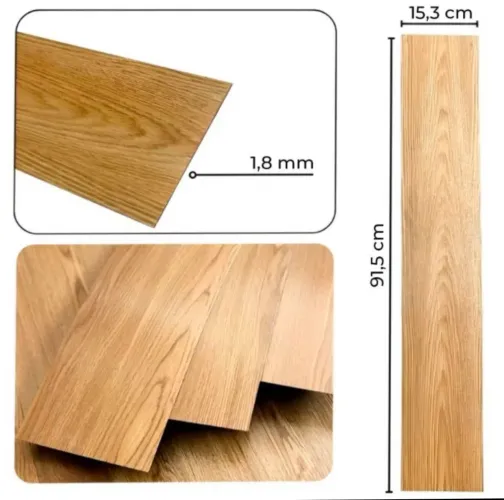 Piso vinílico autocolante - Cobre 5m²