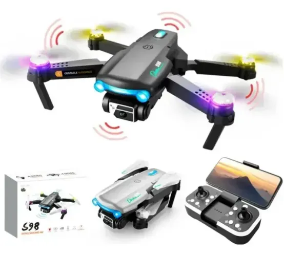 Mini Drone S98 Novo Rc 4k Hd Barato Com Câmera Dupla Com Led