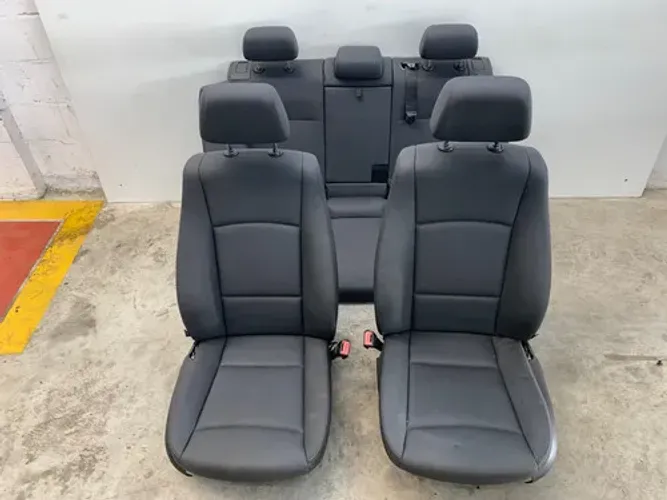 Jogo Banco Eletrico Bmw X1 2010 2015 Couro Preto