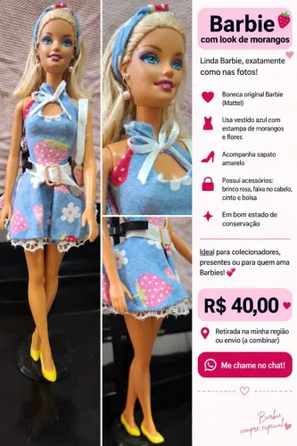  Barbies Mattel Originais com Roupas Artesanais - A partir de R$ 35