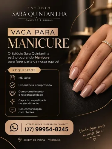 Contrata-se Manicure