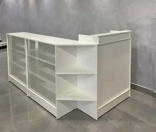 BALCÃO CAIXA EXPOSITOR COM VIDRO - NOVO - ENTREGA RÁPIDA