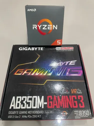 Placa Mãe Gigabyte + Processador Ryzen 5 2600X