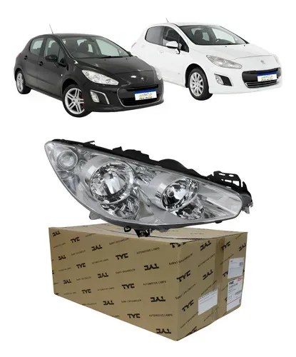 Farol Foco Duplo Peugeot 308 2011 A 2015 Mascara Cromada Ld Direito/passageiro