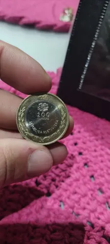 Moeda comemorativa Portugal 200 escudos