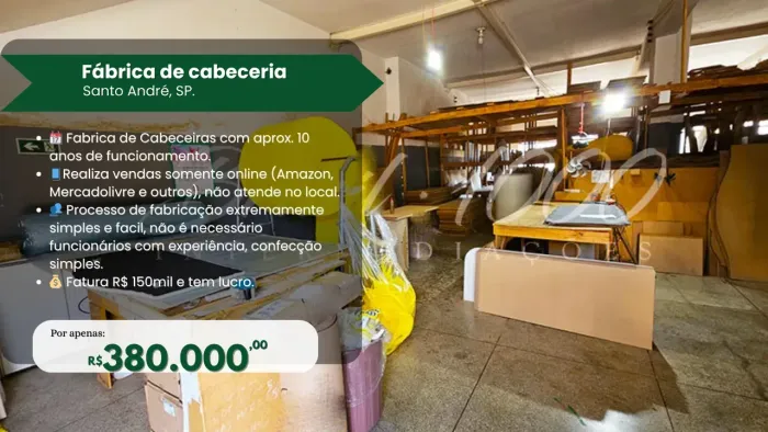 Fabrica de Cabeceiras em Sto Andre, SP.  (Cod. 114259)
