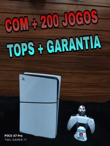 PS5 slim + 200 jogos tops