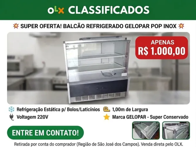 Vitrine refrigerada novíssima ( usada 30 dias apenas)