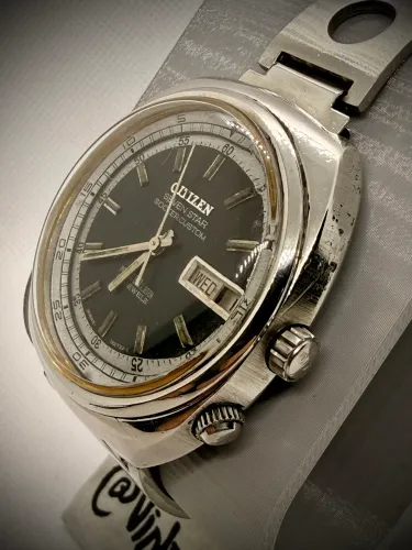Citizen Seven Star Soccer Custom Automático 21 Jewels Vintage