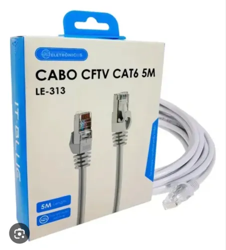 Cabo de Rede RJ45 CAT6 05 Metros It-Blue Conector Banhado a Ouro
