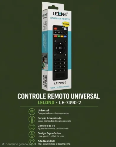 Controle de TV Universal.