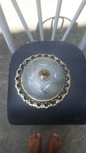 Lustre de bronze de 2 lampadas