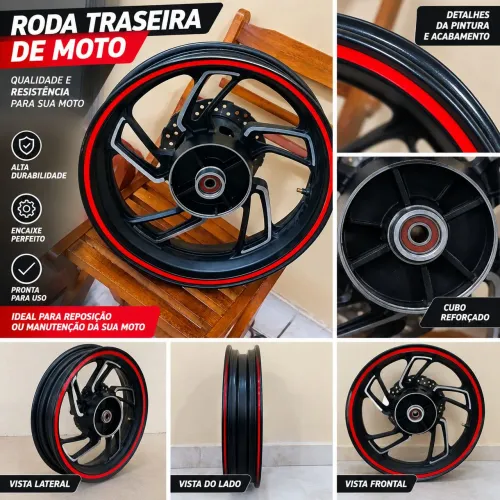 Roda Traseira JTZ DR 160 2021 a 2026
