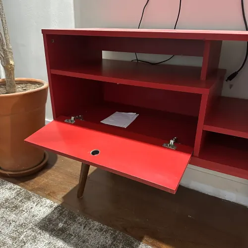 Estante rack vermelha