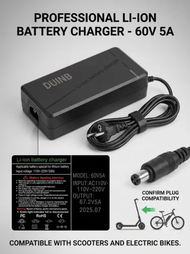 Carregador Fonte Bateria de Lítio 60V 5A (Output 67.2V) - DUINB
