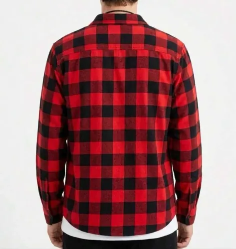 Camisa Xadrez Lenhador de Flanela Algodão Masculina - Vermelha - Tamanho M - NUNCA USADA!