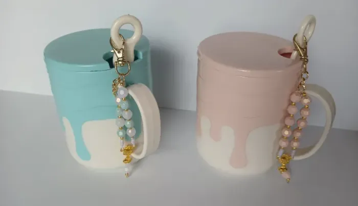 Copo de plástico com colher e personalizado com terço