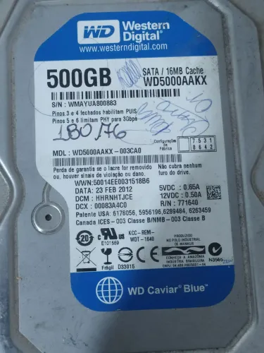 Hd 500gb pra Pc 