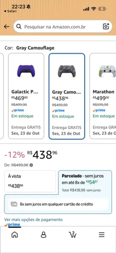Controle sem fio PlayStation DualSense? - Gray Camouflage