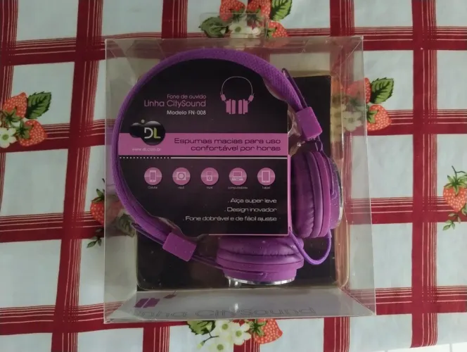 Fone de Ouvido DL CitySound dobrável Lilás
