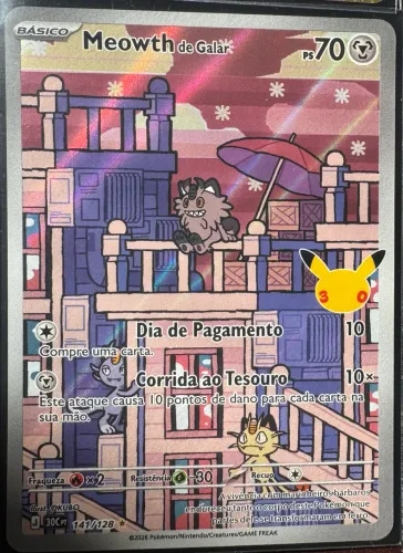 Meowth de Galar (141/128) 30 anos