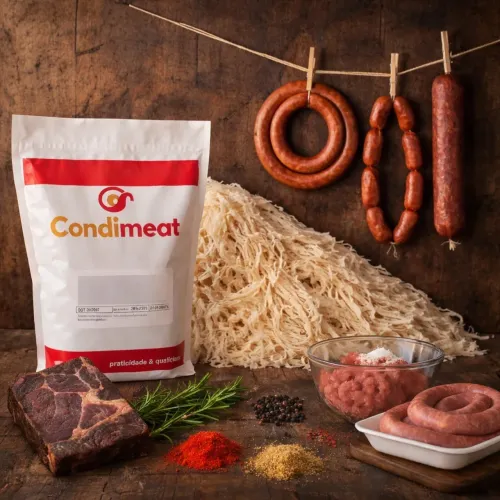 Pele e tempero para linguiça e charque 