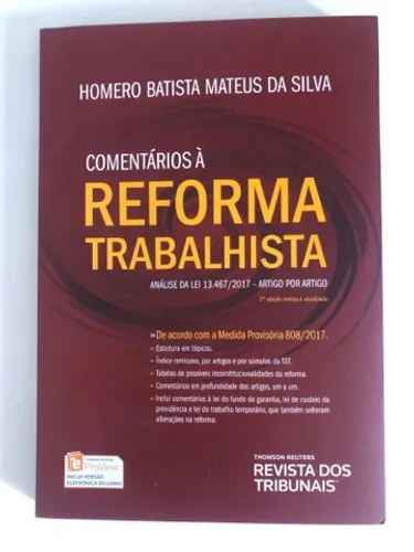 LIVRO REFORMA TRABALHISTA