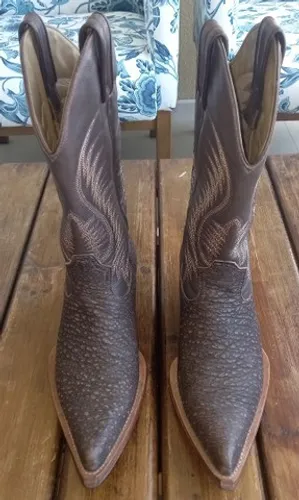 Bota Country Texana Couro Exótico FOCA Legítimo, N° 39, Reizinho Botas Seminova Unissex