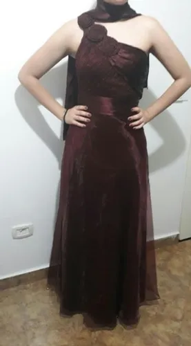 Vestido De Festa Cor Marsala - Tamanho M