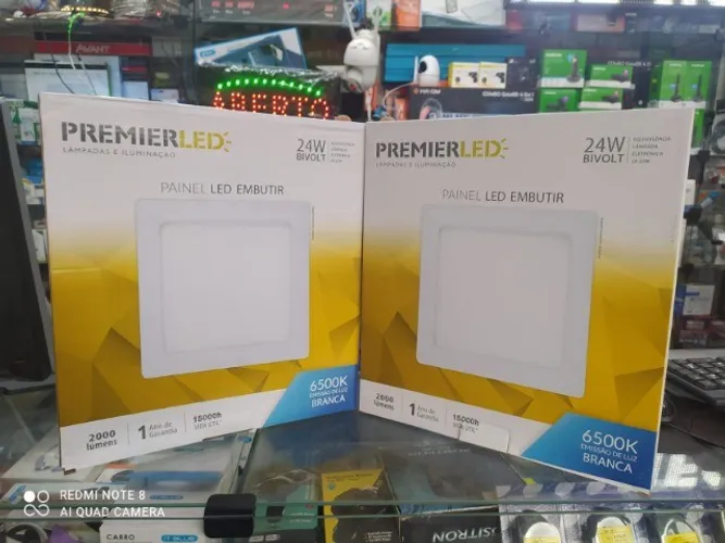 Painel de led Sobrepor 22x22 Premier (distribuidora jk eletonicos honestidade e qualidade)
