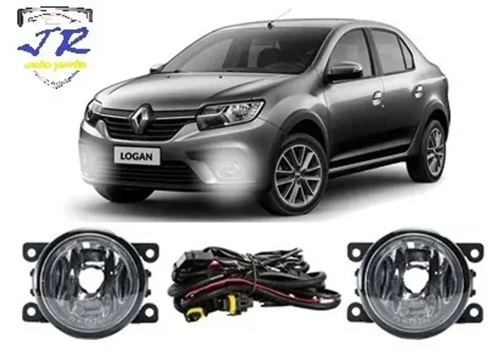 Kit Farol Milha Logan Sandero 2019 2020 2021 2022 Auxiliar Neblina