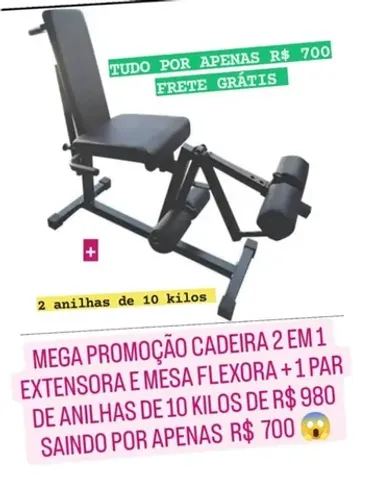 PROMOÇÃO BANCO 2 EM 1 + 2 ANILHAS DE 10 R$ 700
