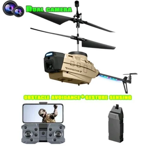 HELICOPTERO RC NOVO FOT FILM TEMP REAL 2 CAMERAS 