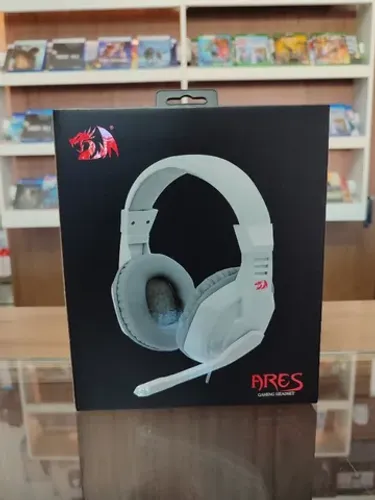 Headset Gamer Ares Branco H120W - Loja Fisica - Parcelamos sem juros