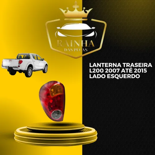 Lanterna Traseira L200 2007 até 2015 Lado Esquerdo