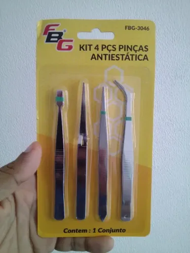 Kit 4 Pinças Longas Celulares Eletrônicos