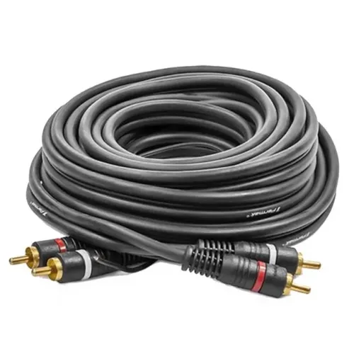 Cabo RCA Som Automotivo 5 Metros 5m Preto emborrachado