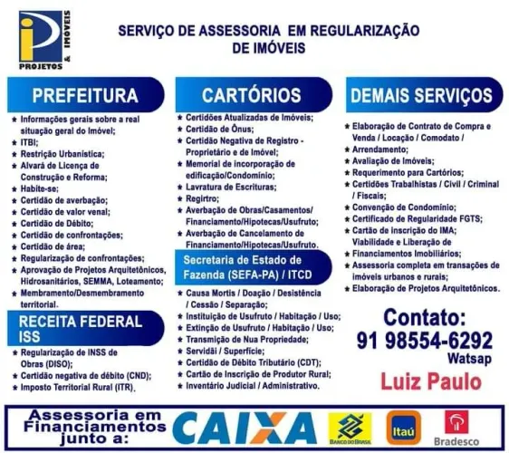 DESPACHANTE IMOBILIARIO PROJETISTA