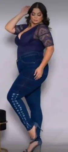 Calça Jeans Feminina Nova - Tecido Reforçado