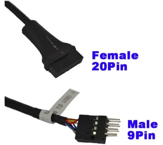 Cabo Adaptador Usb 3.0 19 Pinos F Para Usb 2.0 De 8 Pinos Arduino Automação COD-CP583