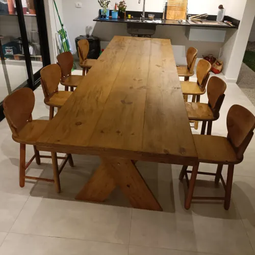 Mesa nova rústica para restaurante lanchonete Bar adega pizzaria casa sítio pousada 