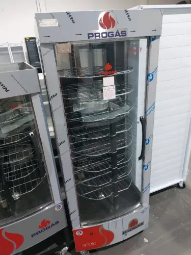 Assadeira de frango giratória 128kg 8 bandejas nova pronta entrega