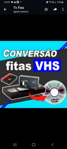  VHS para pen-drive  50 reias 