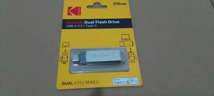 Pendrive Kodak 256gb USB-C e USB-A 