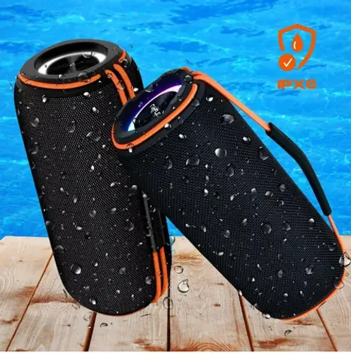 Caixa De Som Portátil Bluetooth Rgb Resistente a Água IPX6 Super Potente 30W
