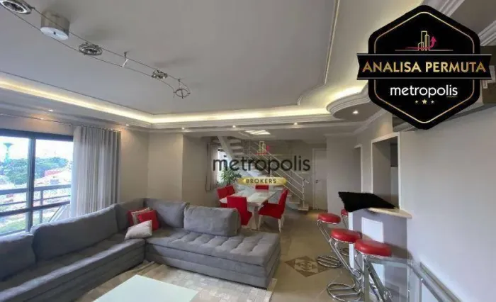 Apartamento Triplex à venda, 300 m² por R$ 1.601.000,00 - Vila Guiomar - Santo André/SP