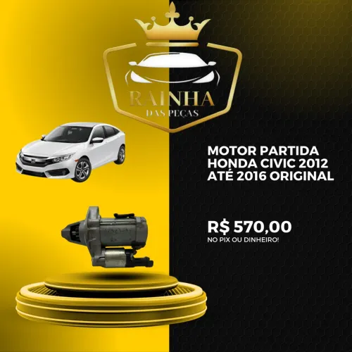 Motor Partida Honda Civic 2012 até 2016 Original